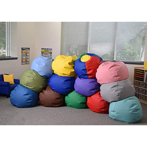 35" Round Bean Bag - Red. Picture 4