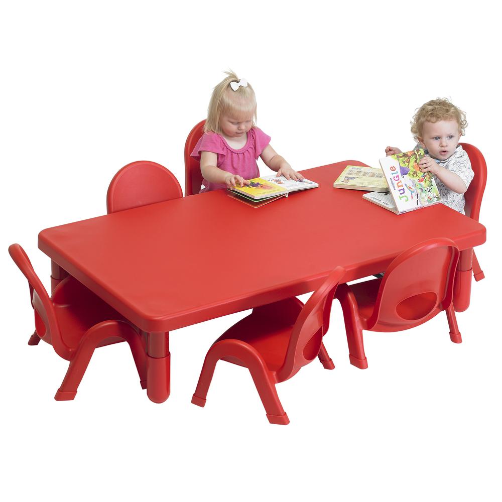 Toddler MyValue™ Set 6 Rectangle - Candy Apple Red. Picture 1