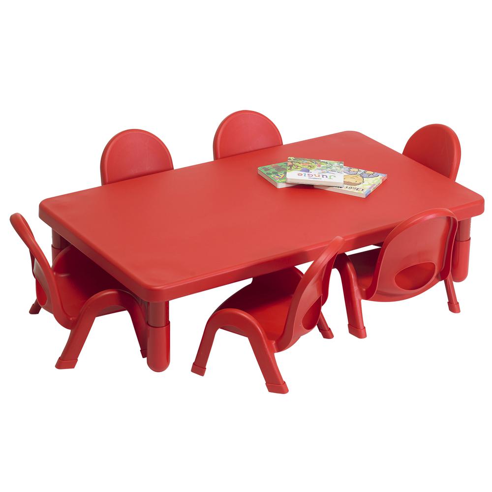 Toddler MyValue™ Set 6 Rectangle - Candy Apple Red. Picture 4