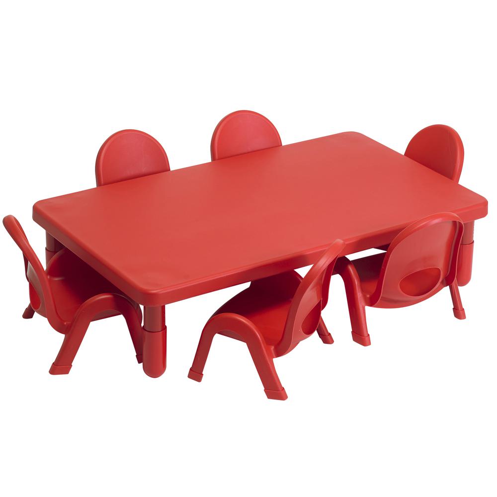 Toddler MyValue™ Set 6 Rectangle - Candy Apple Red. Picture 5