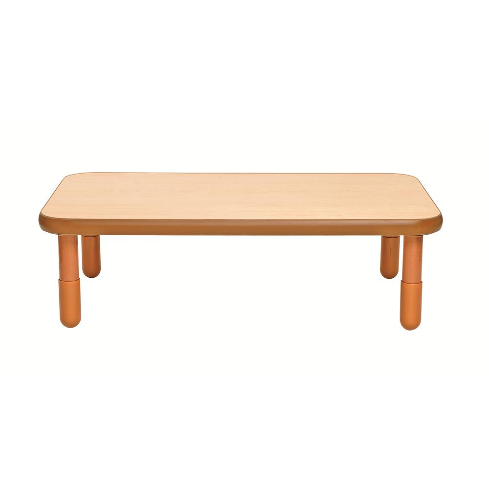BaseLine® 48" x 30" Rectangular Table - Natural Wood with 14" Legs. Picture 1