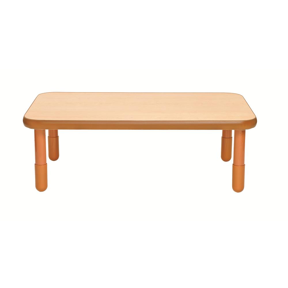 BaseLine® 48" x 30" Rectangular Table - Natural Wood with 16" Legs. Picture 1