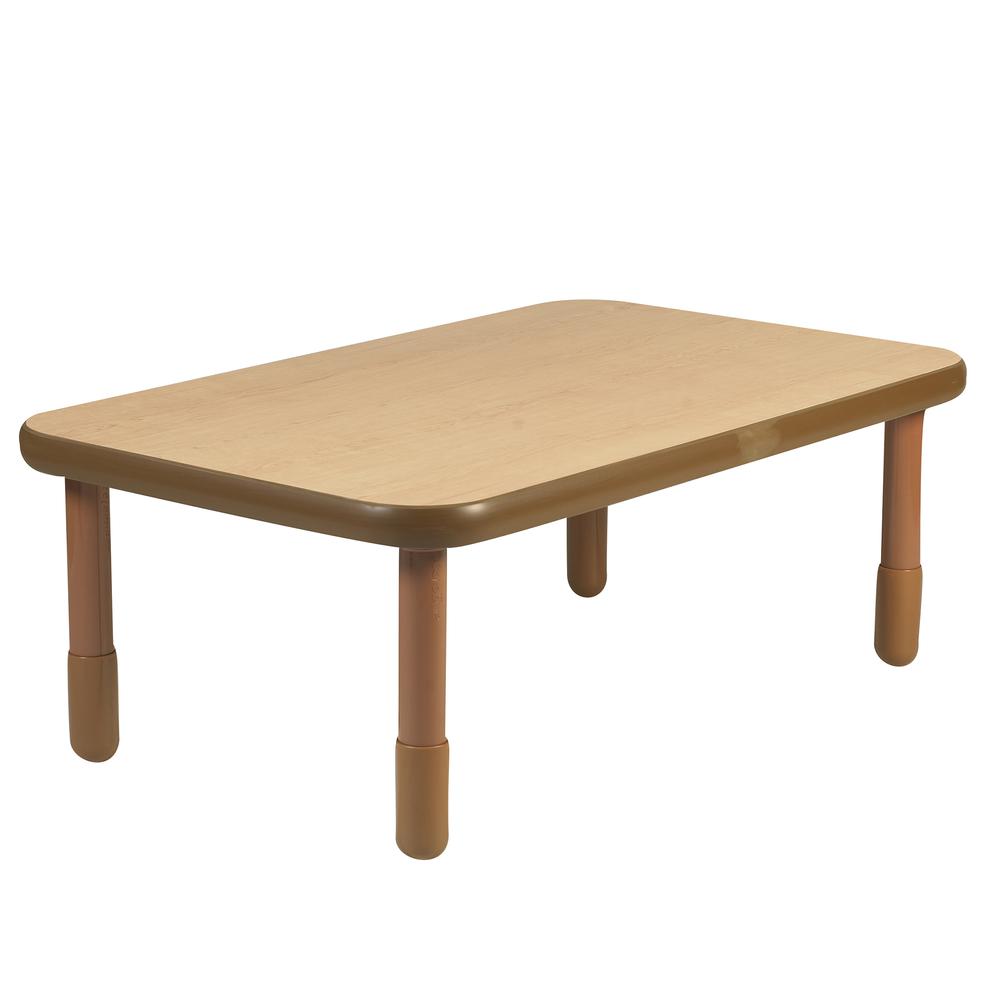 BaseLine® 48" x 30" Rectangular Table - Natural Wood with 18" Legs. Picture 1