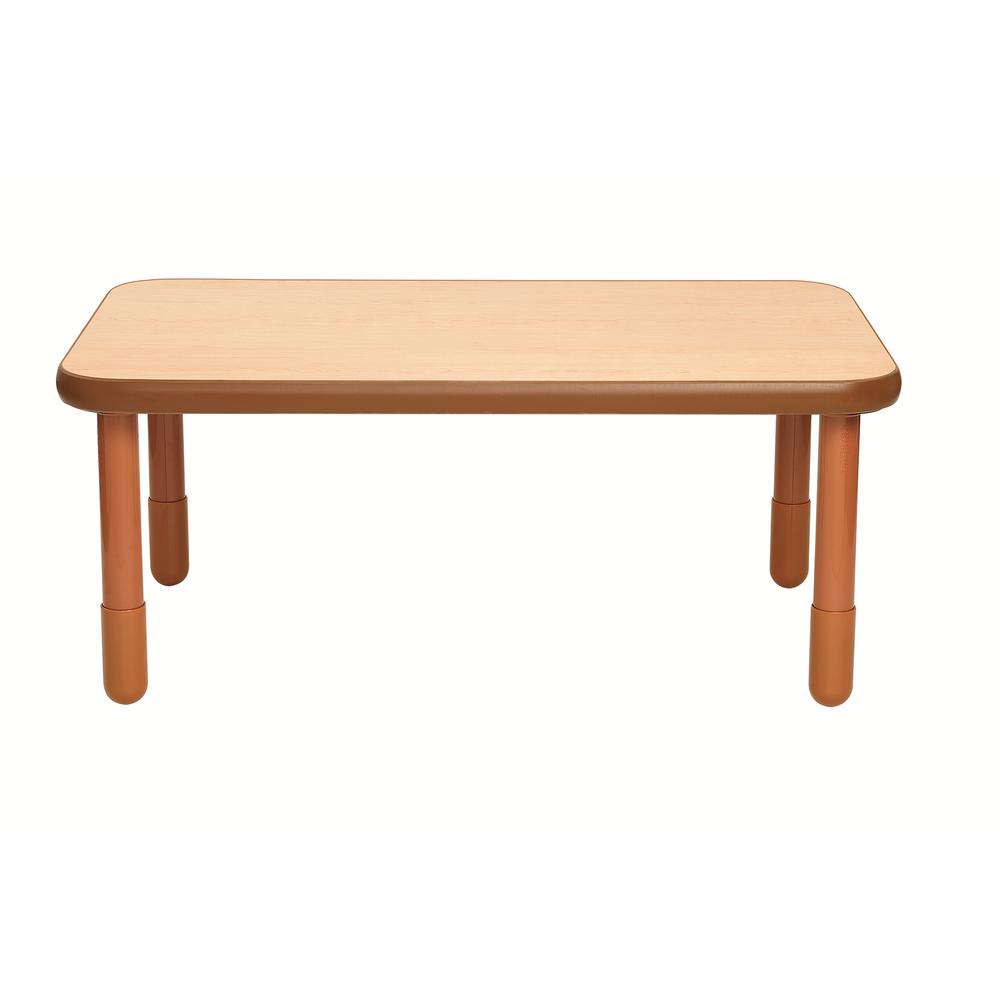 BaseLine® 48" x 30" Rectangular Table - Natural Wood with 20" Legs. Picture 1