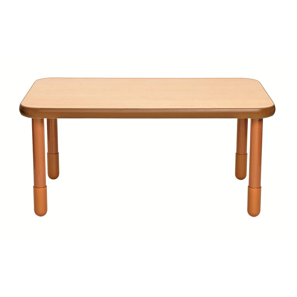 BaseLine® 48" x 30" Rectangular Table - Natural Wood with 22" Legs. Picture 1