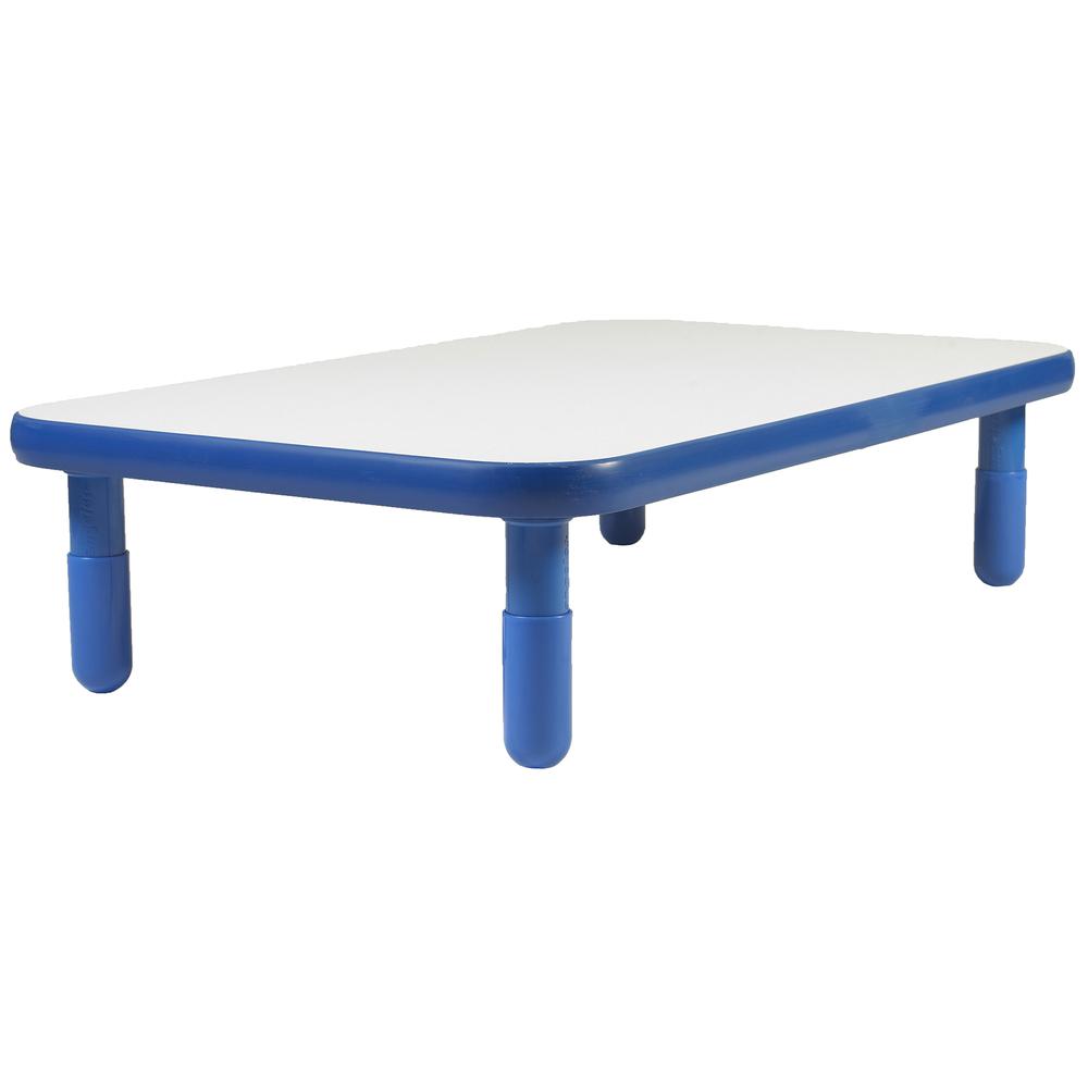 BaseLine® 48" x 30" Rectangular Table - Royal Blue with 12" Legs. Picture 1