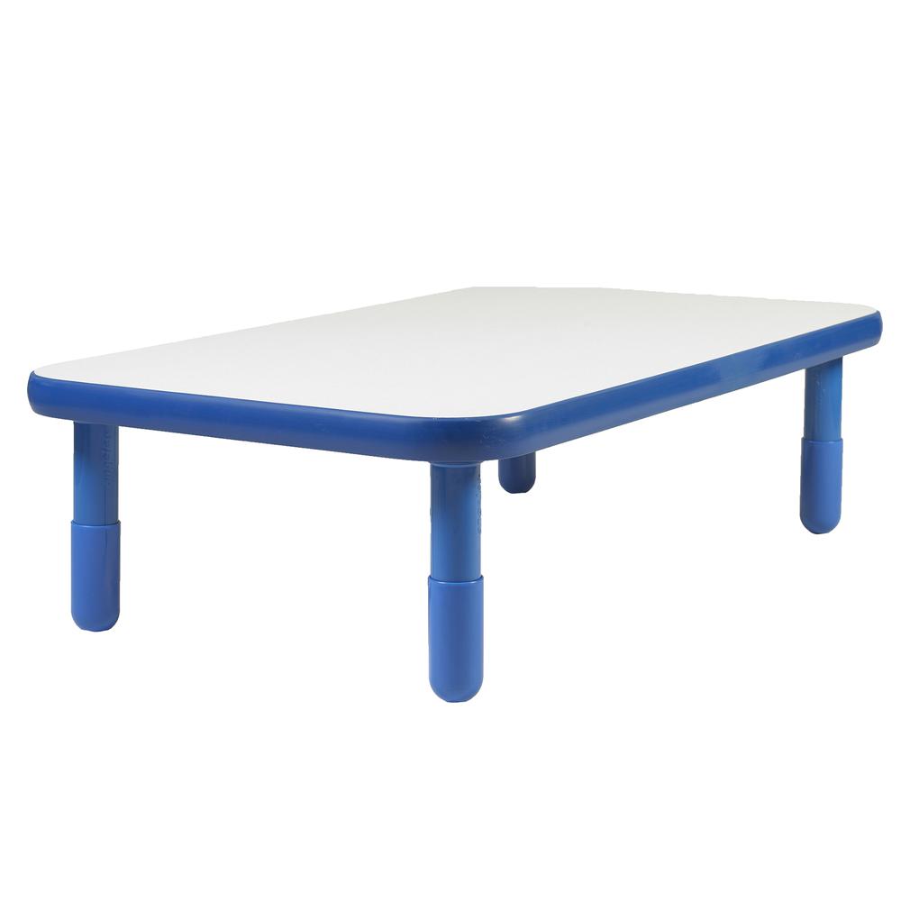 BaseLine® 48" x 30" Rectangular Table - Royal Blue with 14" Legs. The main picture.