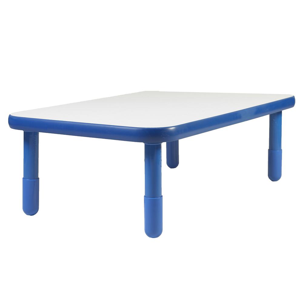 BaseLine® 48" x 30" Rectangular Table - Royal Blue with 16" Legs. Picture 1