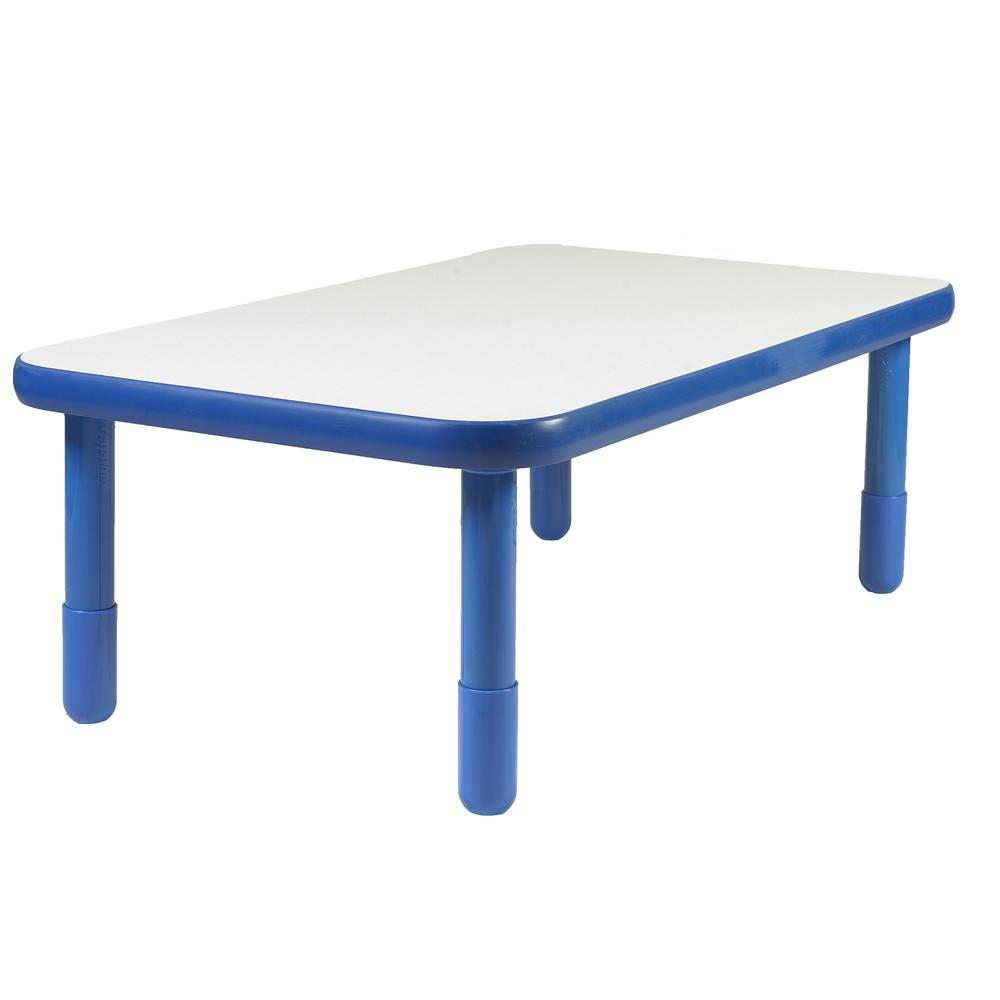BaseLine® 48" x 30" Rectangular Table - Royal Blue with 18" Legs. Picture 1