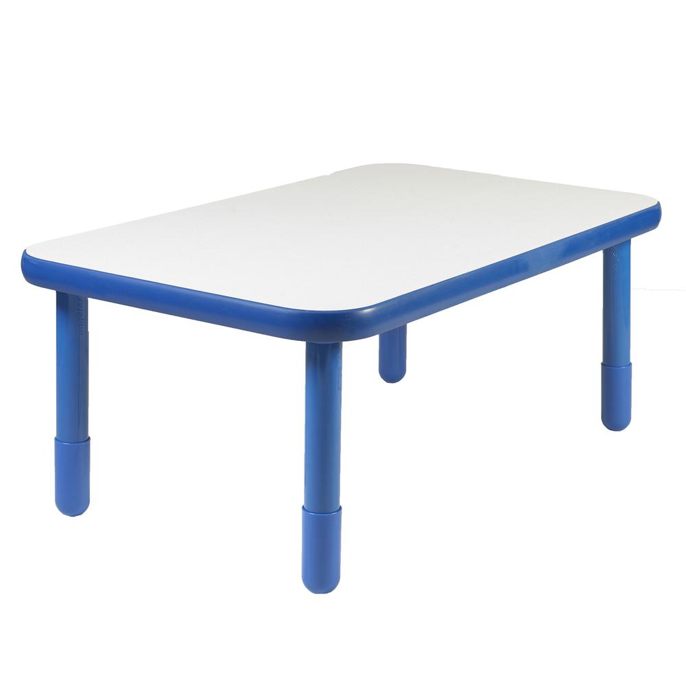 BaseLine® 48" x 30" Rectangular Table - Royal Blue with 20" Legs. Picture 1
