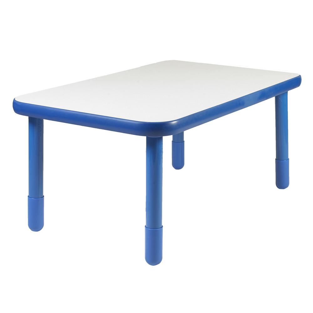 BaseLine® 48" x 30" Rectangular Table - Royal Blue with 22" Legs. Picture 1