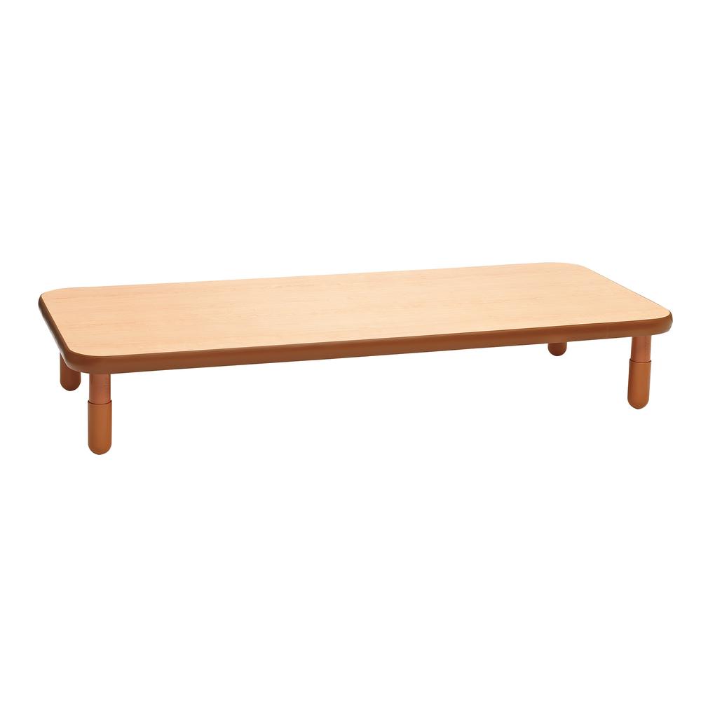 BaseLine® 72" x 30" Rectangular Table - Natural Wood with 12" Legs. Picture 1