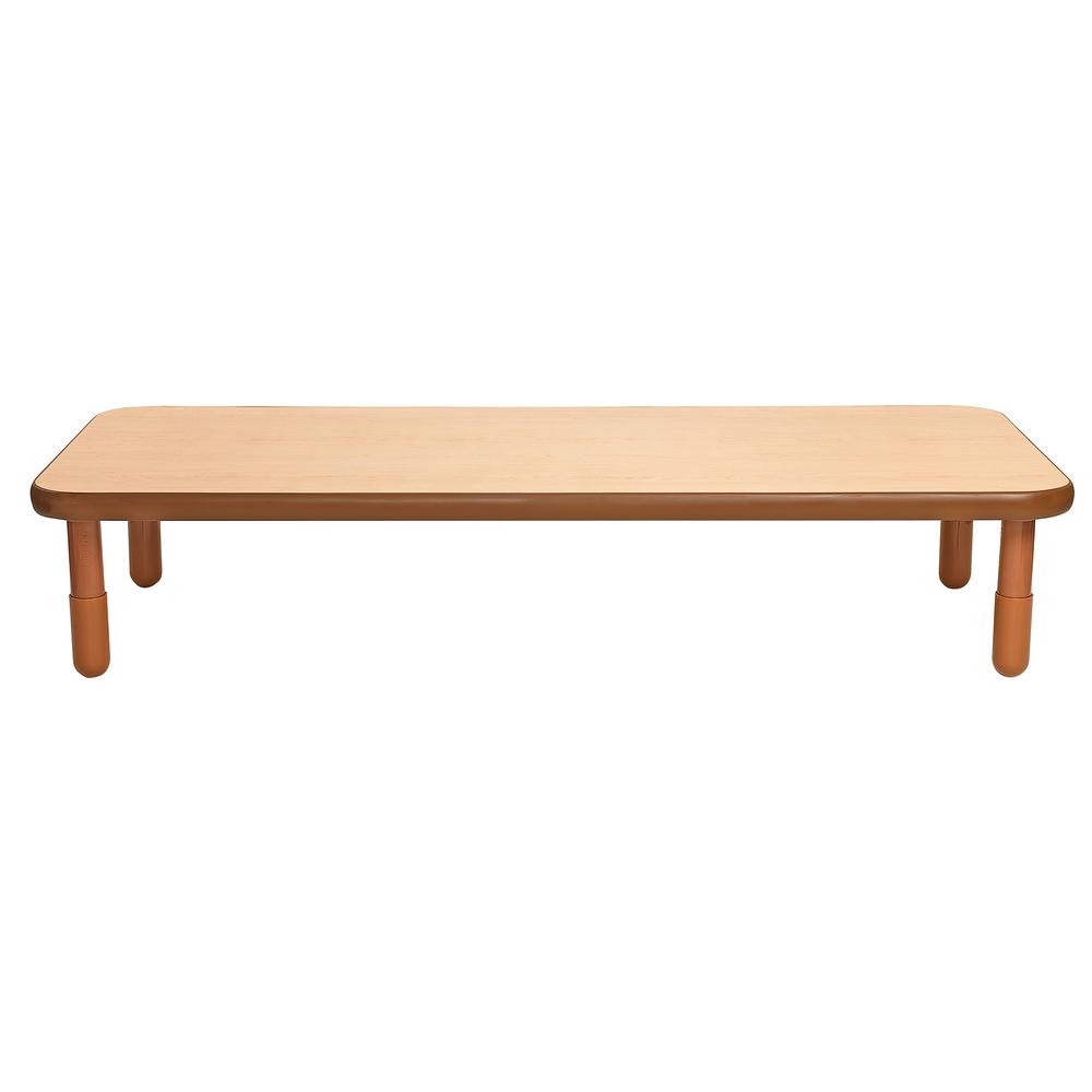 BaseLine® 72" x 30" Rectangular Table - Natural Wood with 14" Legs. The main picture.