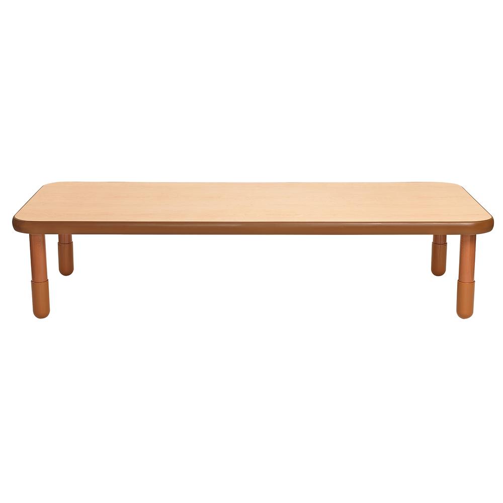 BaseLine® 72" x 30" Rectangular Table - Natural Wood with 16" Legs. Picture 1
