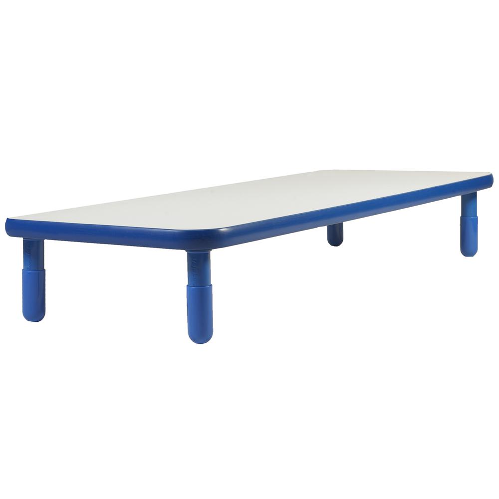BaseLine® 72" x 30" Rectangular Table - Royal Blue with 12" Legs. Picture 1