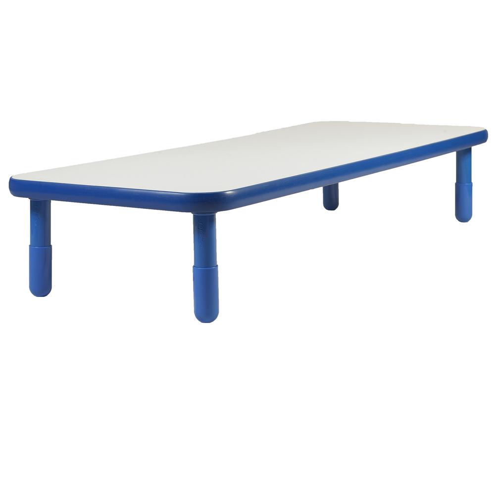 BaseLine® 72" x 30" Rectangular Table - Royal Blue with 14" Legs. Picture 1