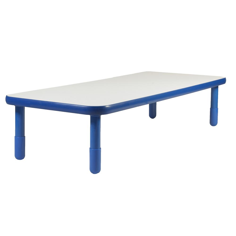 BaseLine® 72" x 30" Rectangular Table - Royal Blue with 16" Legs. Picture 1
