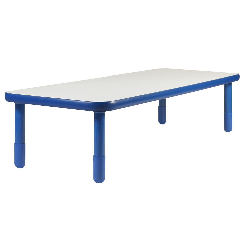 BaseLine® 72" x 30" Rectangular Table - Royal Blue with 18" Legs. Picture 1