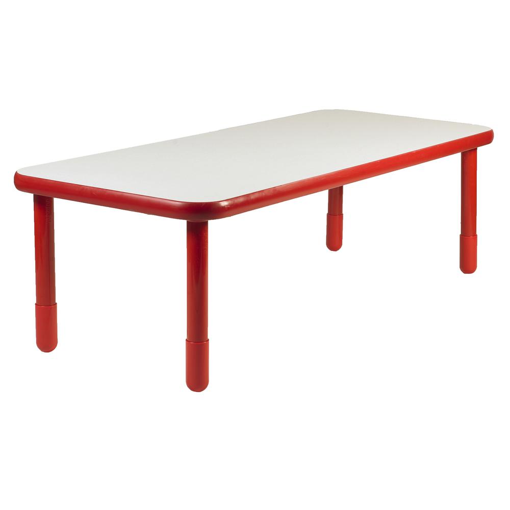 BaseLine® 72" x 30" Rectangular Table - Candy Apple Red with 22" Legs. Picture 1