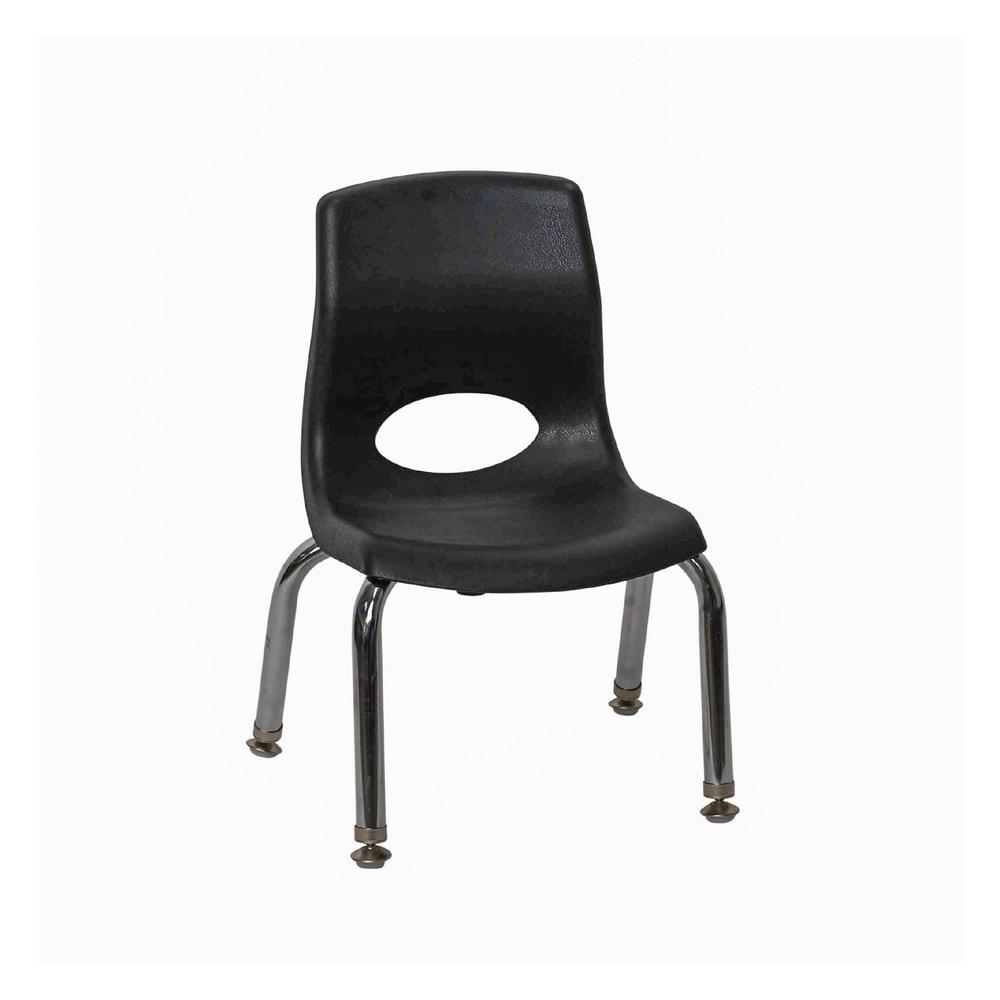 Myposture Plus 8" Chair - Black With Chrome Legs. Picture 1