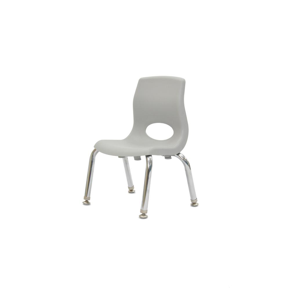 Myposture Plus 8" Chair - Gray With Chrome Legs. Picture 1