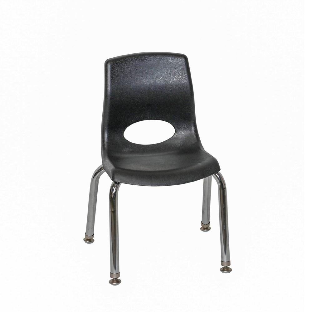 Myposture Plus 10" Chair - Black With Chrome Legs. Picture 1