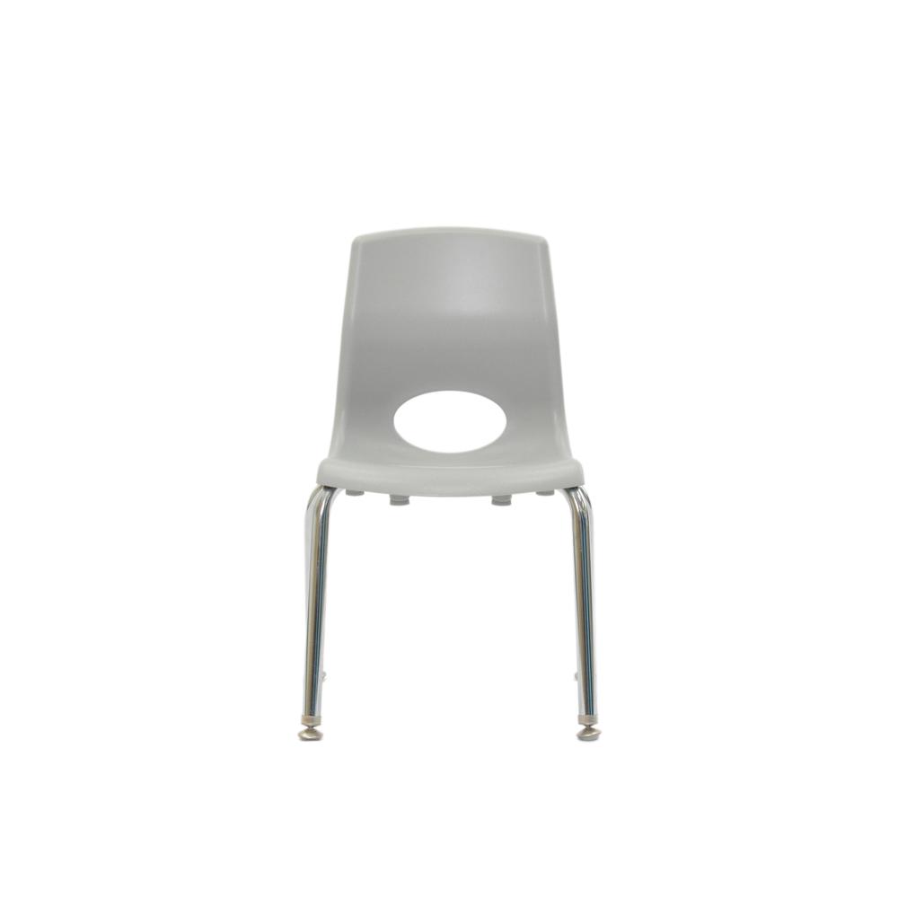 Myposture Plus 12" Chair - Gray With Chrome Legs. Picture 2
