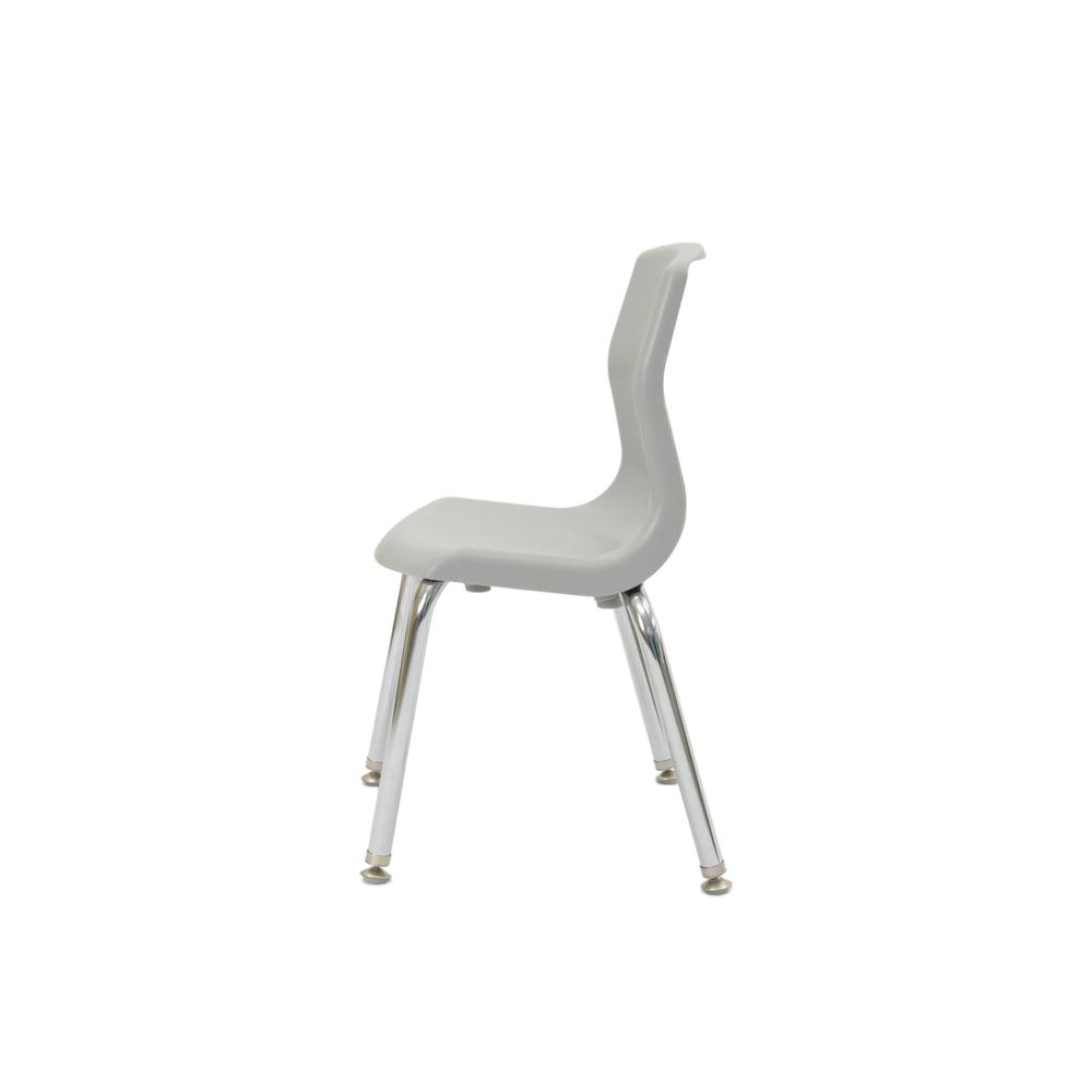 Myposture Plus 12" Chair - Gray With Chrome Legs. Picture 3