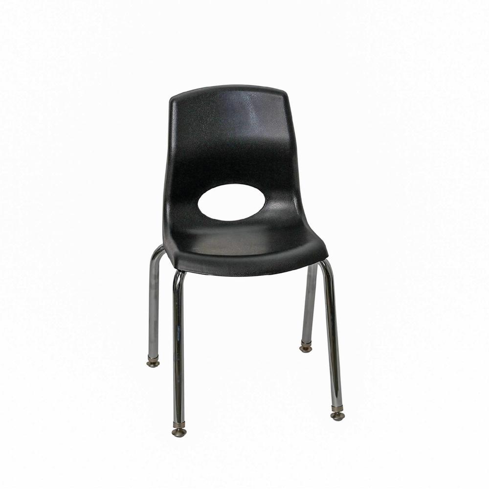 Myposture Plus 14" Chair - Black With Chrome Legs. Picture 1