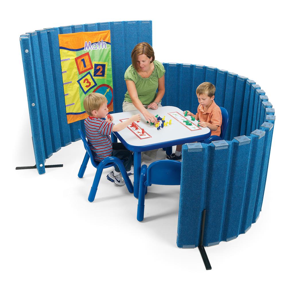 Quiet Divider® with Sound Sponge®  48" x 6' Wall - Blueberry. Picture 1