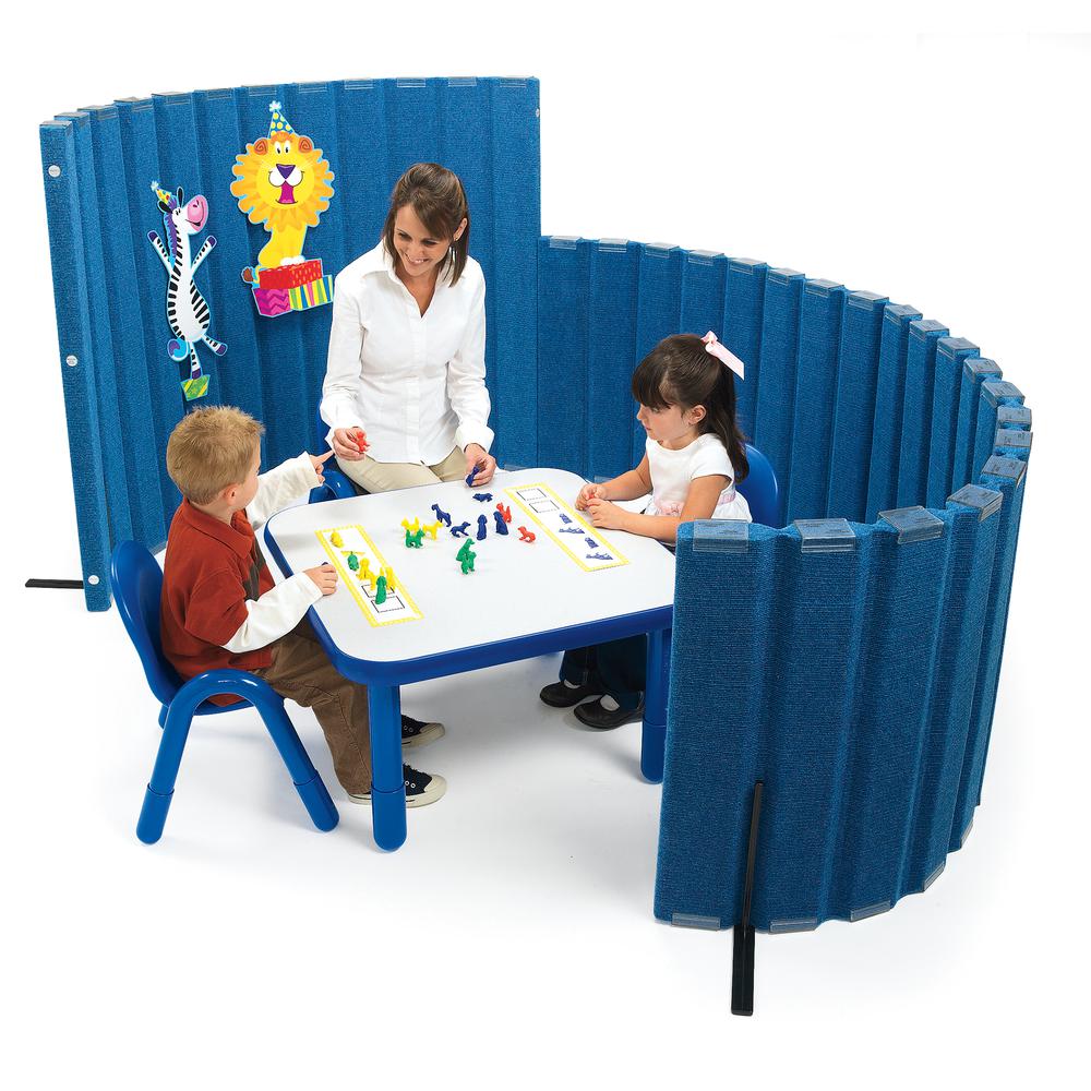 Quiet Divider® with Sound Sponge®  48" x 6' Wall - Blueberry. Picture 2