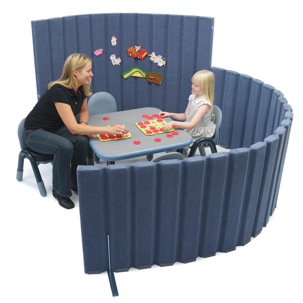 Quiet Divider® with Sound Sponge®  30" x 10' Wall - Slate Blue. Picture 3