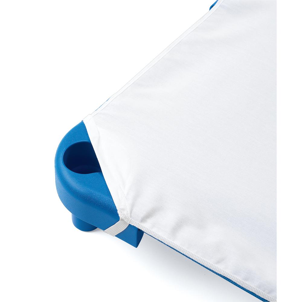 Value Line™ White Cot Sheet – Toddler Size. Picture 1