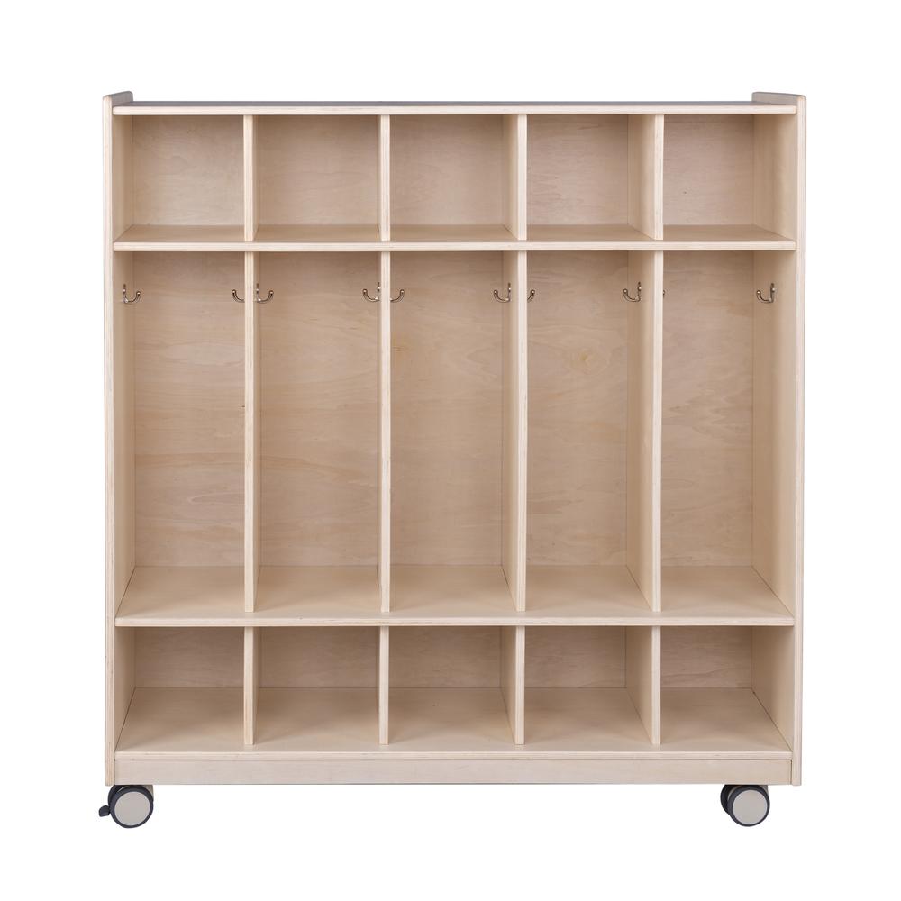 Mobile 5-Section Locker with Shoe Storage - RTA. Picture 4