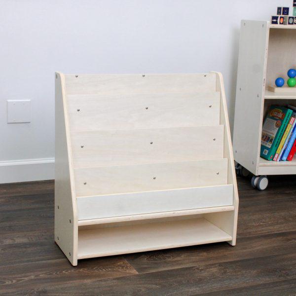 Mobile 4-Shelf Book Display with Storage - RTA. Picture 9