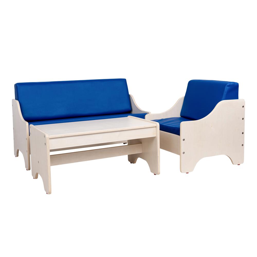 Everyday Lounge Set - Blue Cushions - RTA. Picture 1