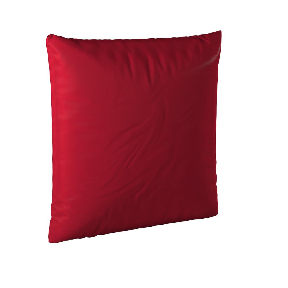 Children's Factory Foam-filled Square Floor Pillow - 27" x 27", Red. Picture 5