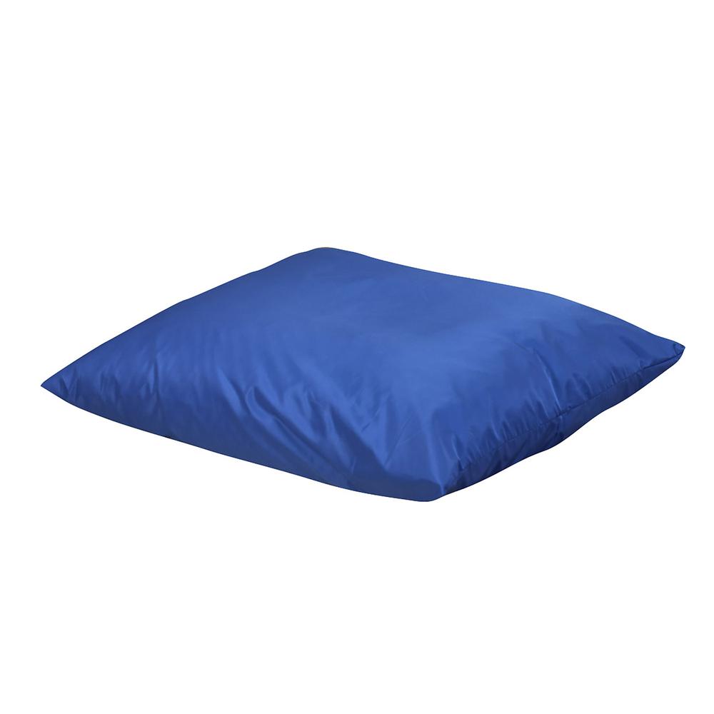 Children's Factory Foam-filled Square Floor Pillow - 27" x 27" - Foam Filling - Polyester - Square - Water Resistant, Machine Washable - Blue - 1Each. Picture 1