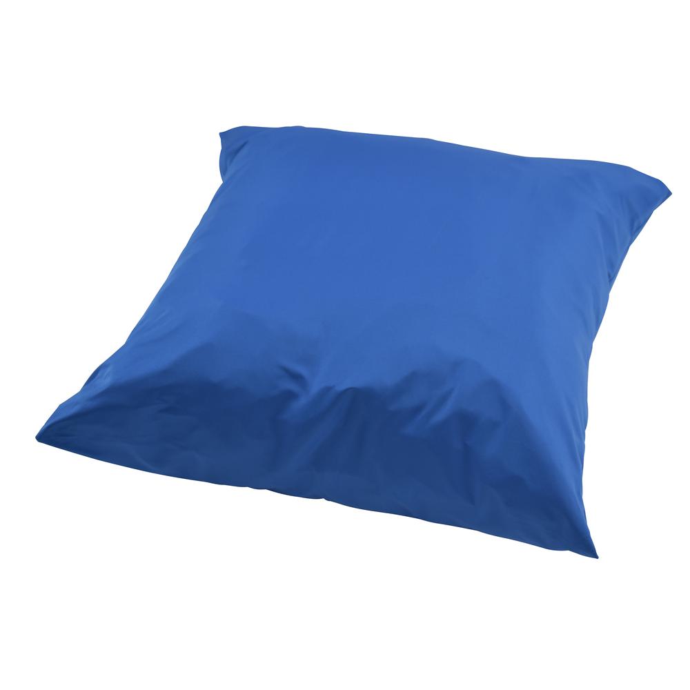 Children's Factory Foam-filled Square Floor Pillow - 27" x 27" - Foam Filling - Polyester - Square - Water Resistant, Machine Washable - Blue - 1Each. Picture 2