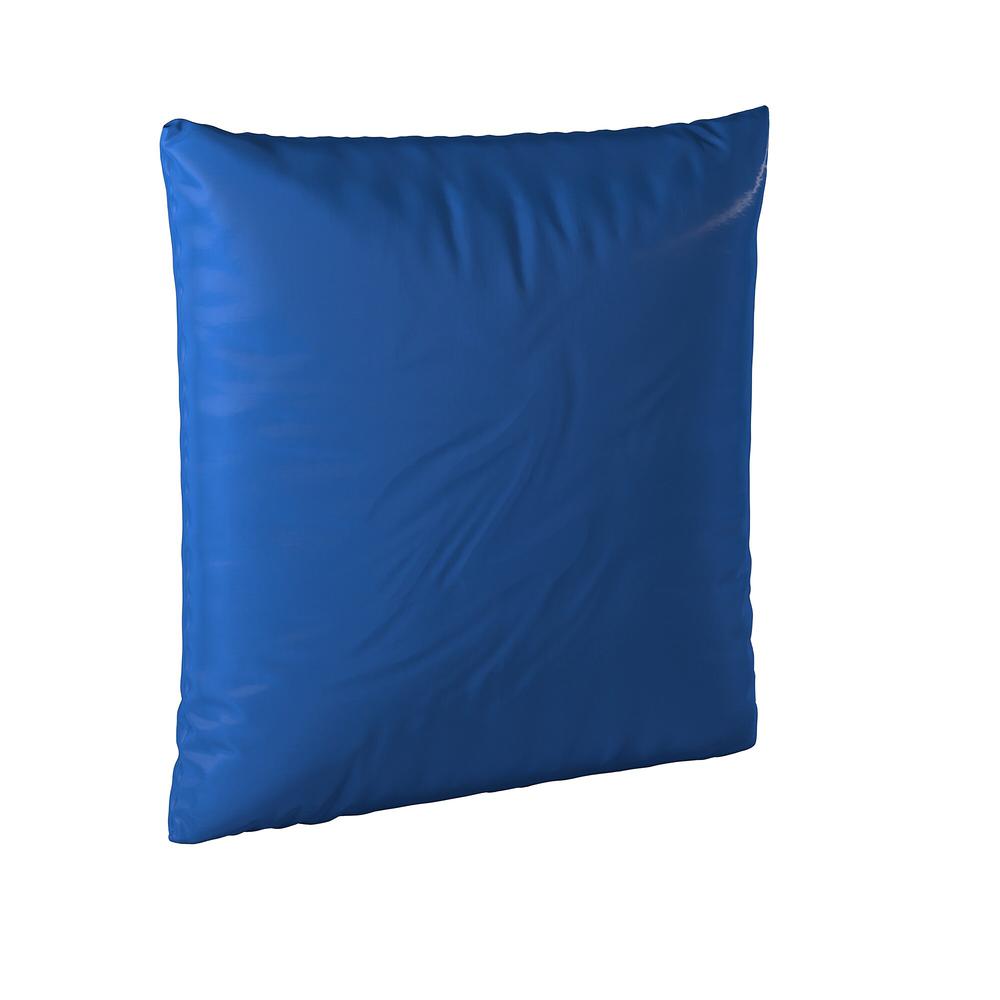 Children's Factory Foam-filled Square Floor Pillow - 27" x 27" - Foam Filling - Polyester - Square - Water Resistant, Machine Washable - Blue - 1Each. Picture 3