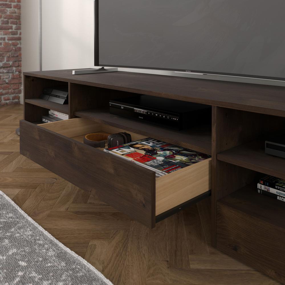 72-Inch Tv Stand With A Drawer, Truffle. Picture 5