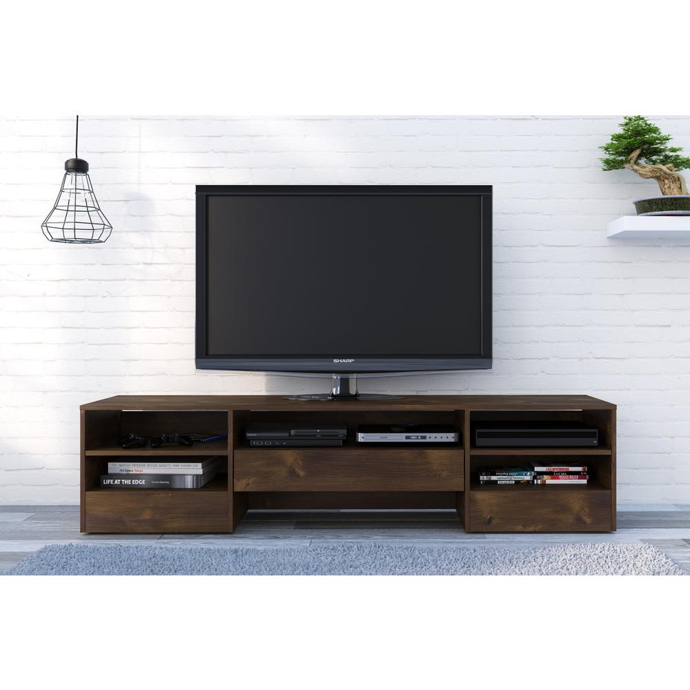 72-Inch Tv Stand With A Drawer, Truffle. Picture 4