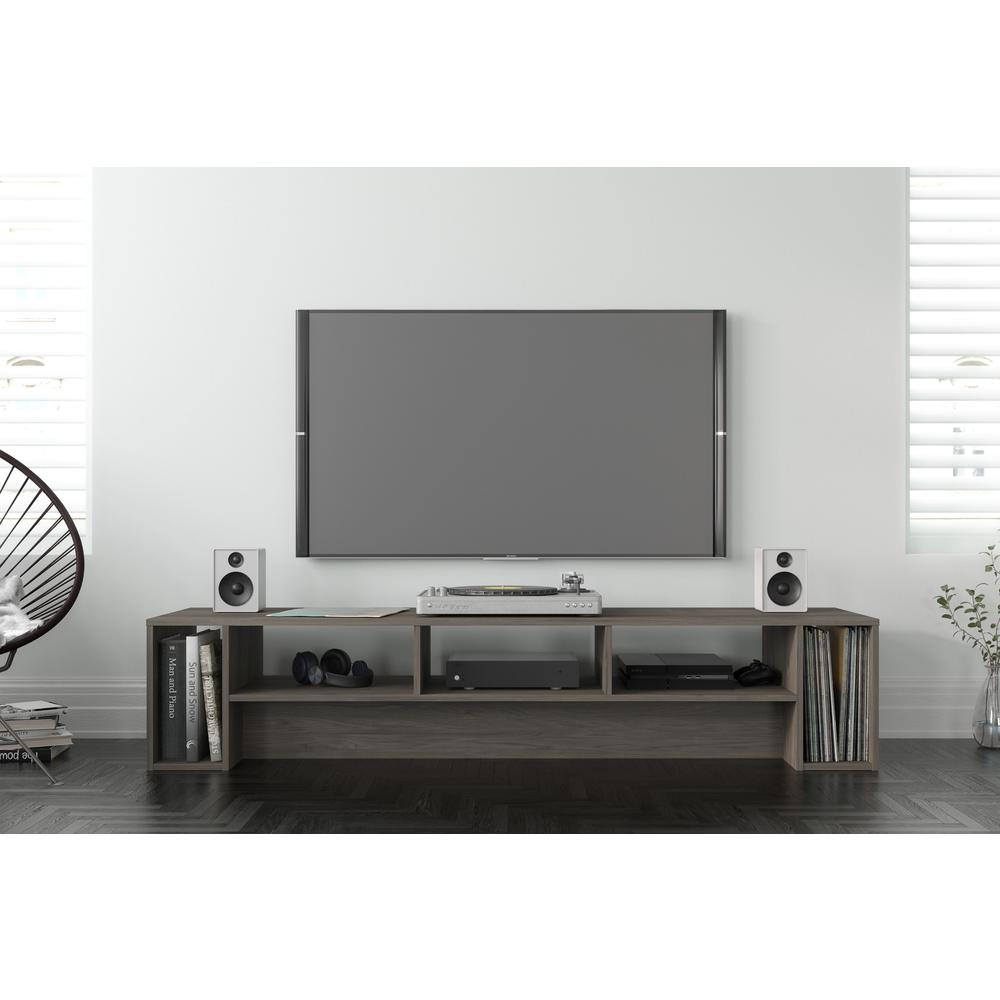 72-Inch Tv Stand, Bark Grey. Picture 2