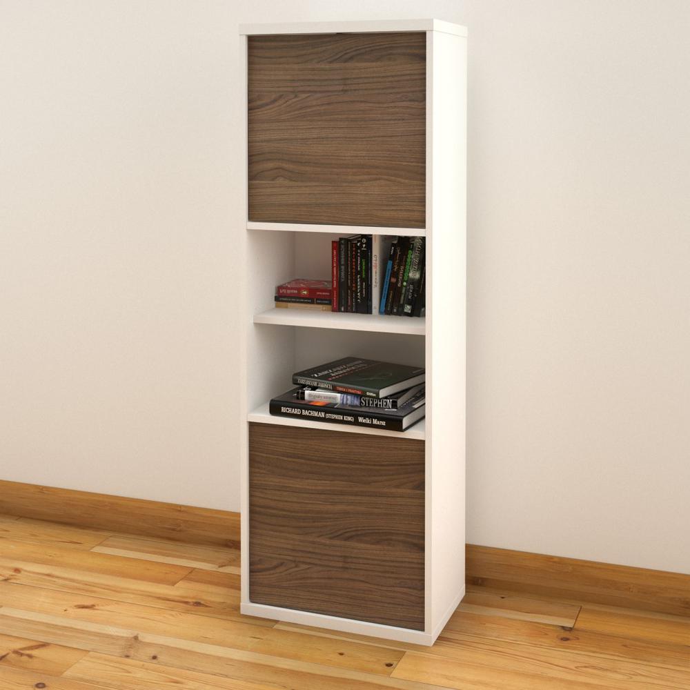 Bookcases & Armoires, White & Walnut. Picture 2