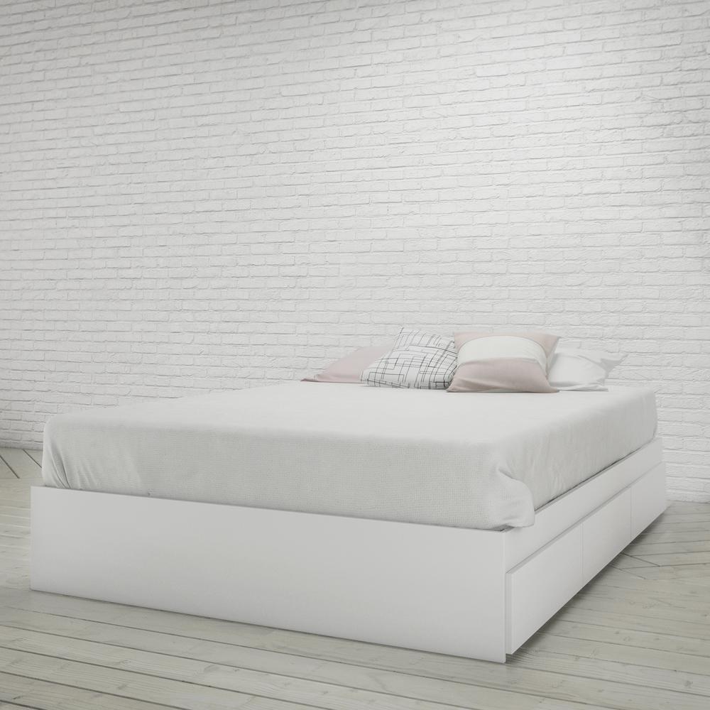 Aura 4 Piece Full Size Bedroom Set, White. The main picture.