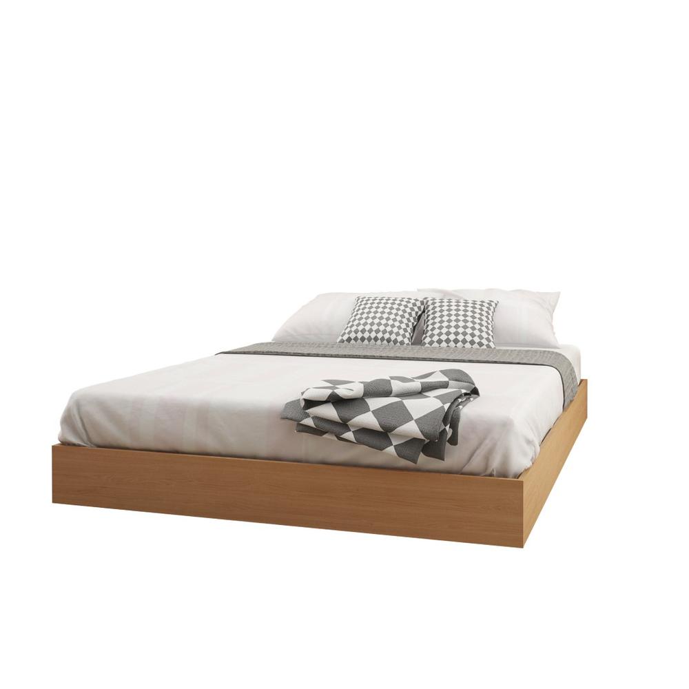 Platform Bed Frame, Queen|Natural Maple. Picture 1