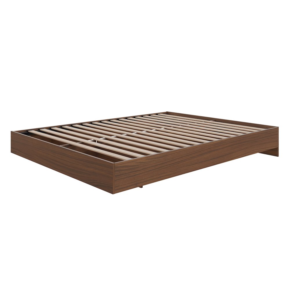 Platform Bed Frame, Queen|Walnut. Picture 1