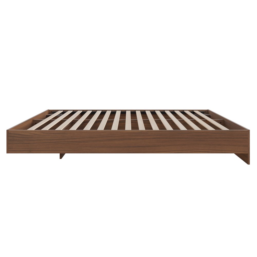 Platform Bed Frame, Queen|Walnut. Picture 2