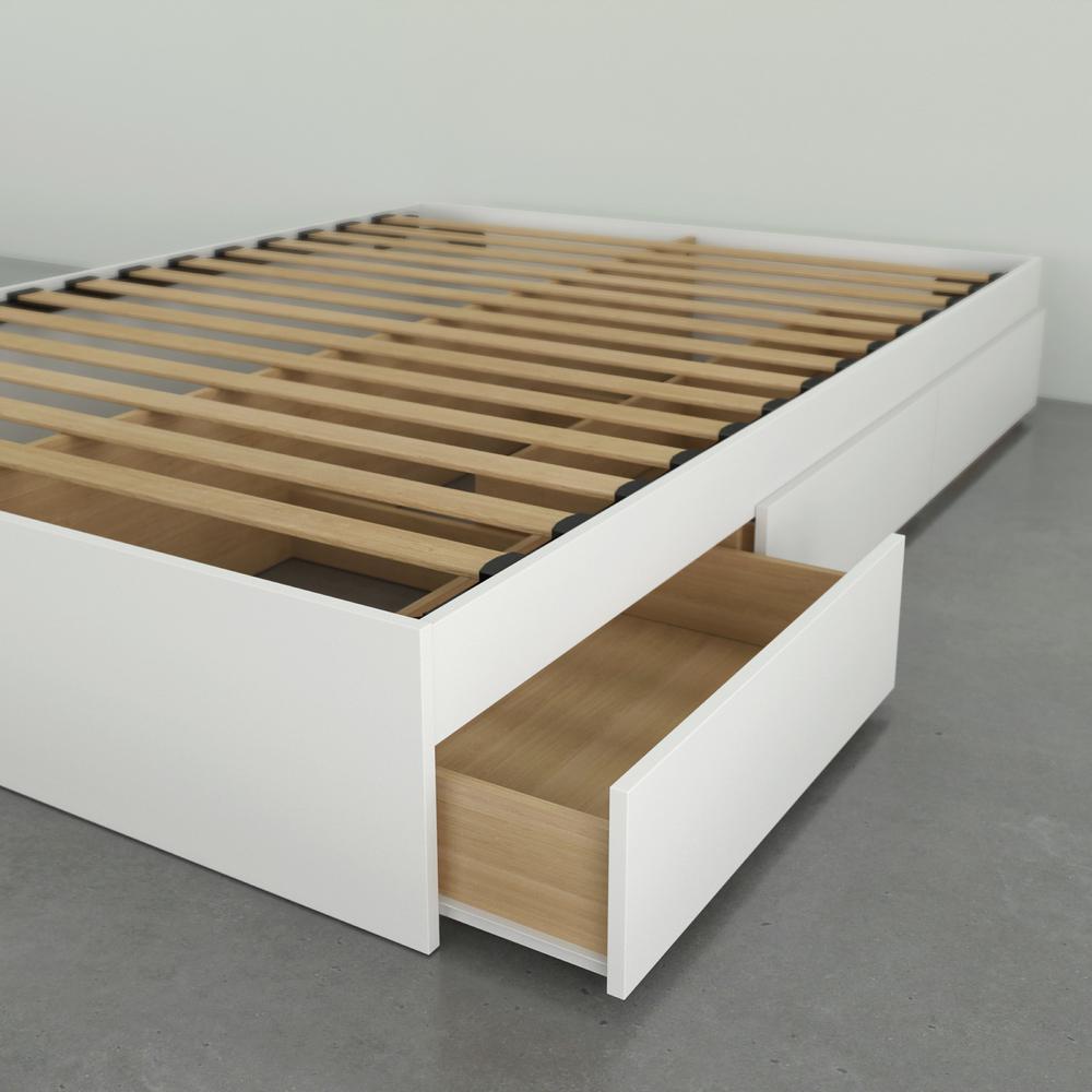 3-Drawer Storage Bed Frame, Twin|White. Picture 4