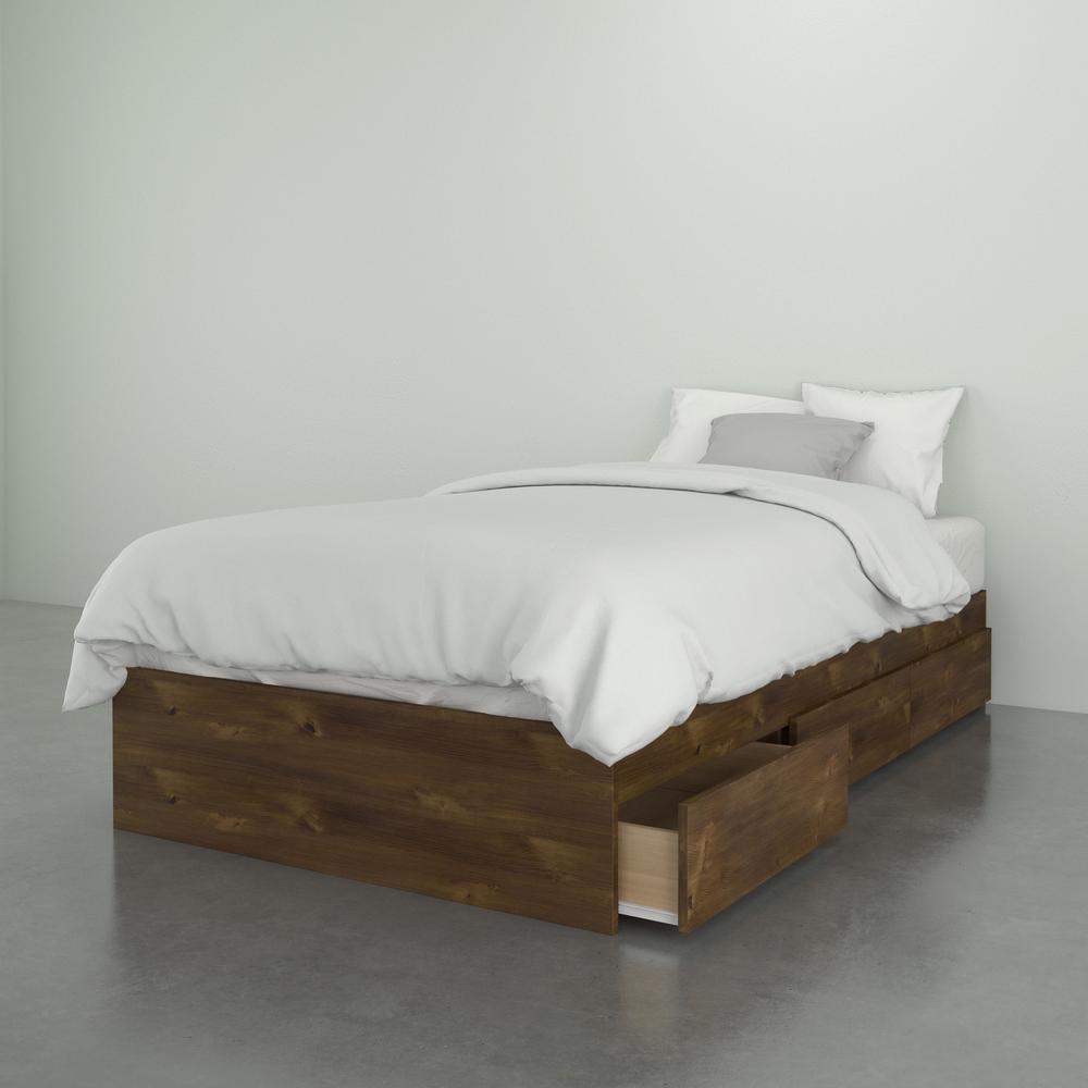 3-Drawer Storage Bed Frame, Twin|Truffle. Picture 2